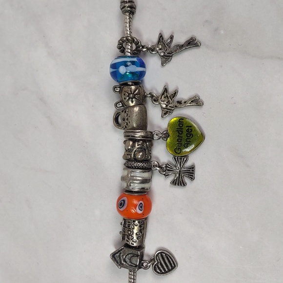 Vintage RMN Add-A-Bead Charm Bracelet - Picture 2 of 6